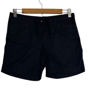 Lauren Ralph Lauren Chino Shorts Womens 2 Petite Tie Waist Preppy Cotton Black